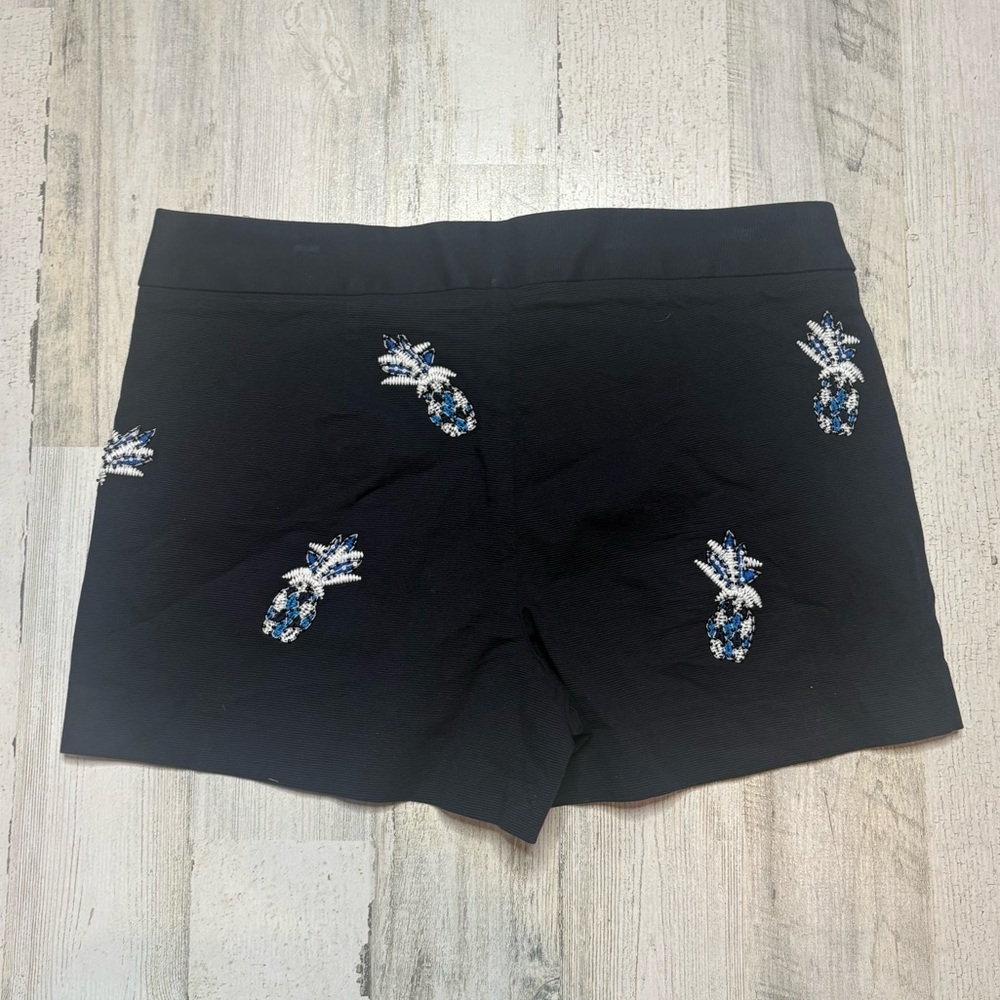 NWT LOFT Pineapple Embroidery Chino Shorts Size 4 - Picture 6 of 6